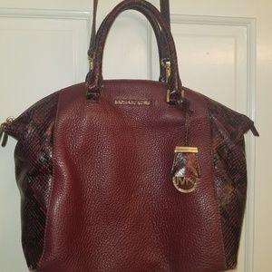Michael Kors burgundy satchel